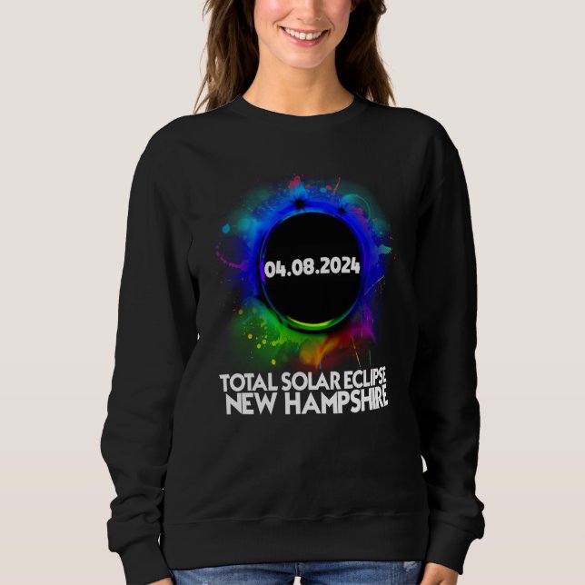 Total Solar Eclipse New Hampshire 2024 Totality Co Sweatshirt (Vorderseite)