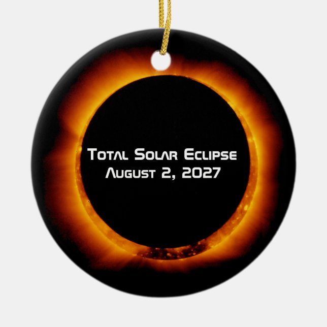 Total Solar Eclipse of the Century 2027 Keramik Ornament (Vorne)
