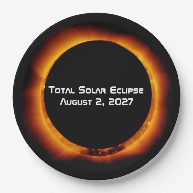 Total Solar Eclipse of the Century 2027 Pappteller (Vorderseite)