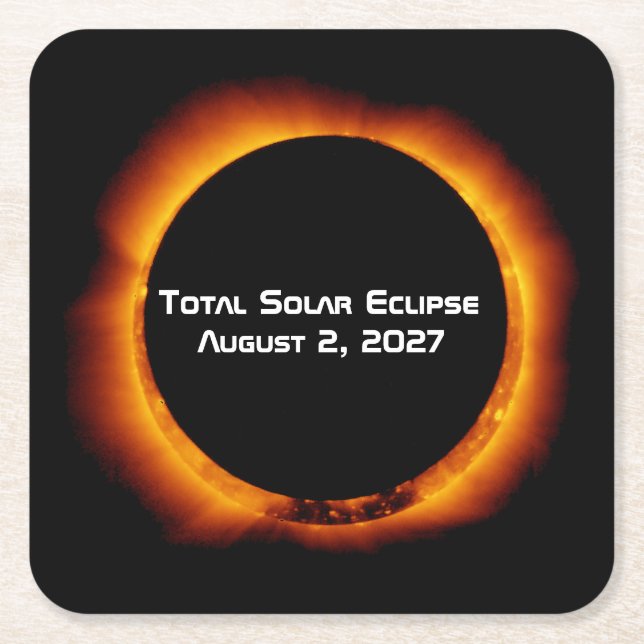 Total Solar Eclipse of the Century 2027 Rechteckiger Pappuntersetzer (Vorderseite)