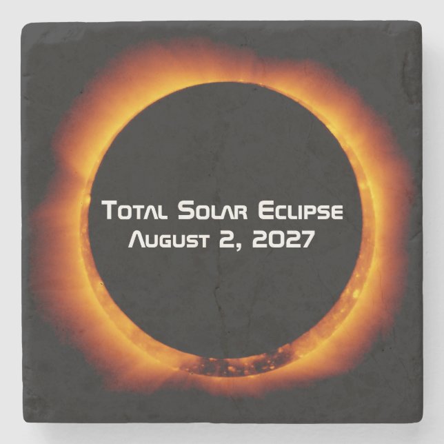 Total Solar Eclipse of the Century 2027 Steinuntersetzer (Vorderseite)
