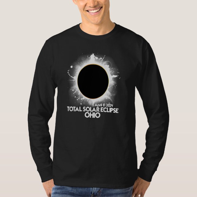 Total Solar Eclipse Ohio 2024 American Totality T-Shirt (Vorderseite)