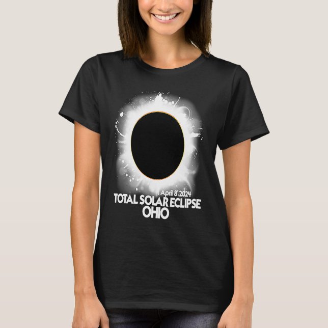 Total Solar Eclipse Ohio 2024 American Totality T-Shirt (Vorderseite)