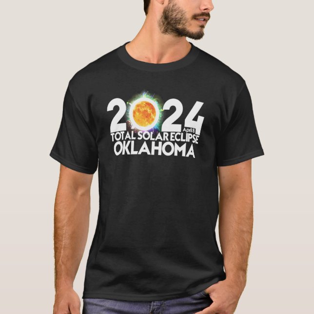 Total Solar Eclipse Oklahoma 2024 American Totalit T-Shirt (Vorderseite)