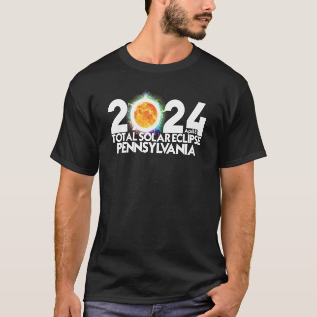 Total Solar Eclipse Pennsylvania 2024 American Tot T-Shirt (Vorderseite)