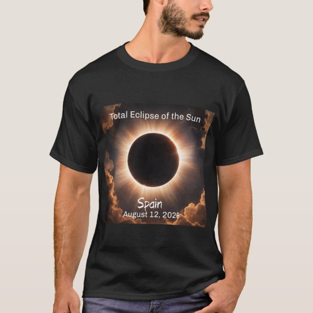Total Solar Eclipse Spain 2026 Mens T-Shirt (Vorderseite)