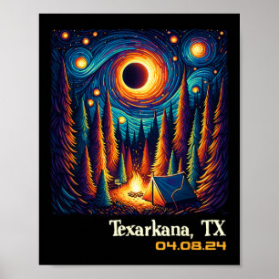 Total Solar Eclipse Texarkana Texas Poster