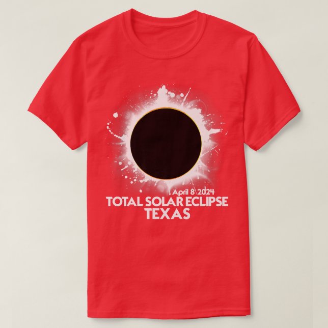 Total Solar Eclipse TEXAS 2024 American Totality T-Shirt (Design vorne)