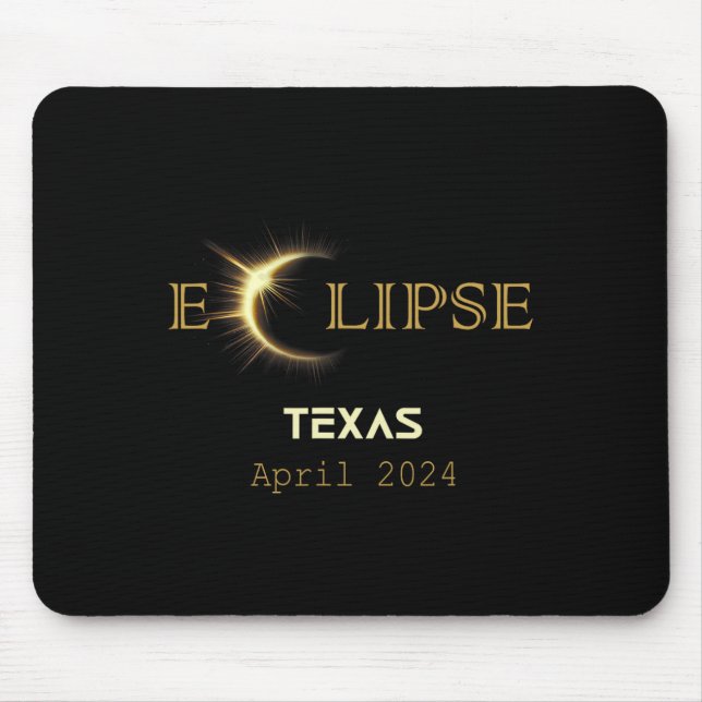 Total Solar Eclipse Texas Totality 8. April 2024 T Mousepad (Vorne)