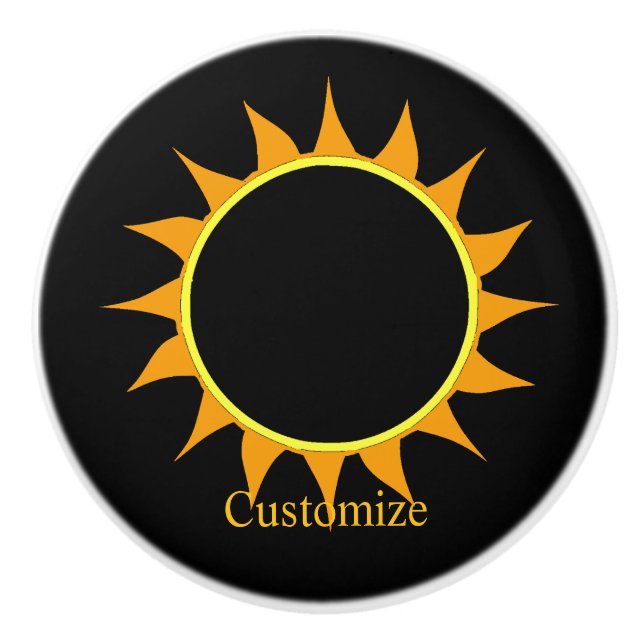 Total Solar Eclipse Thunder_Cove Keramikknauf (Vorderseite)