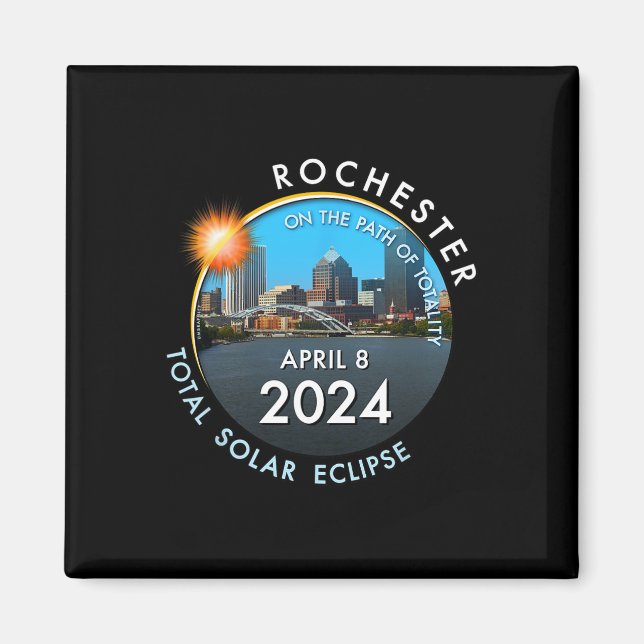 Total Solar Eclipse Totality Rochester New York 26 Magnet (Vorne)