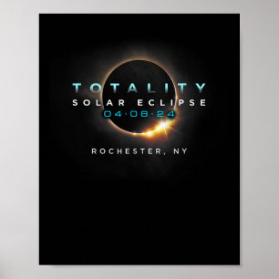 Total Solar Eclipse Totality Rochester New York Poster
