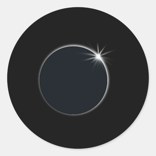 Total Solar Eclipse US American Flag Totality 04,0 Runder Aufkleber (Vorderseite)