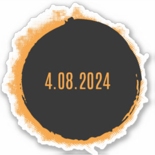 Total Solar Eclipse USA 8. April 2024 Aufkleber