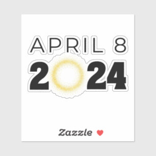 Total Solar Eclipse USA 8. April 2024 Aufkleber