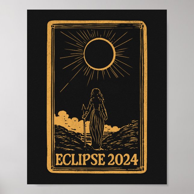 Total Solar Eclipse USA 8. April 2024 Celestial Poster (Vorne)
