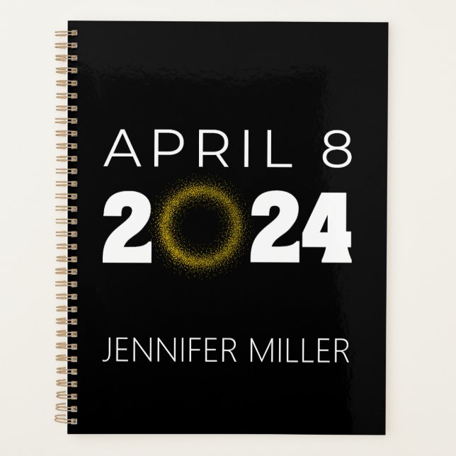 Total Solar Eclipse USA 8. April 2024 Planer (Vorderseite)