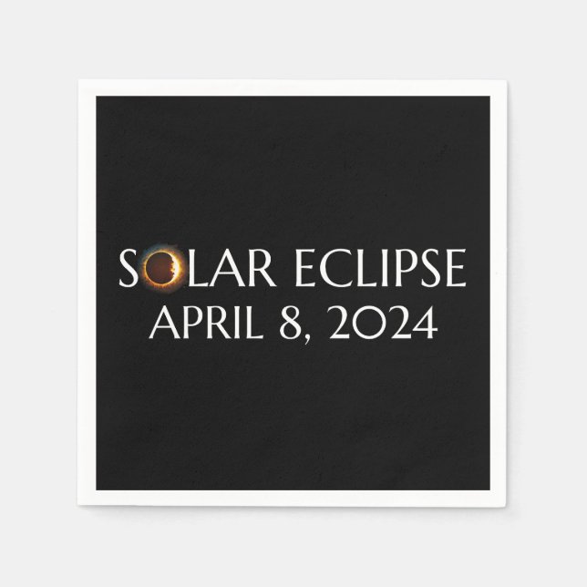 Total Solar Eclipse USA 8. April 2024 Serviette (Vorderseite)