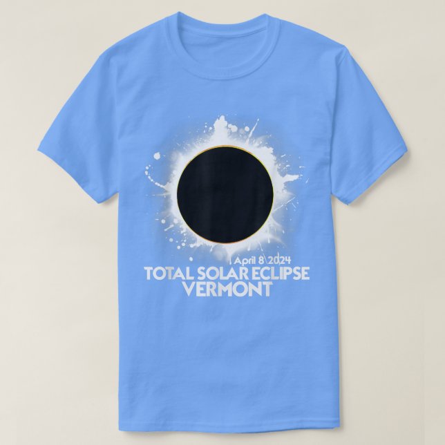 Total Solar Eclipse Vermont 2024 American Totality T-Shirt (Design vorne)