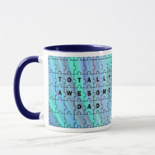 Total Tolles Papa-Puzzle Blaues Puzzle-Tasse Tasse
