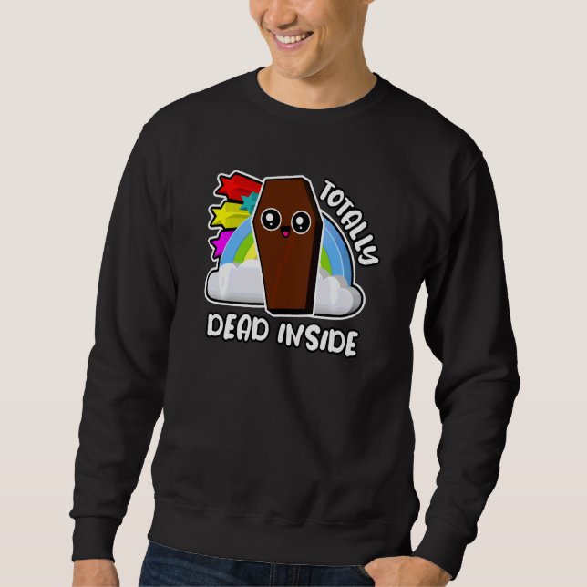 Total Toter Inside Funny Rainbow Coffin Niedlicher Sweatshirt (Vorderseite)