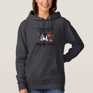 Total verliebt in Border Collie Hund Herzen_1 Hoodie