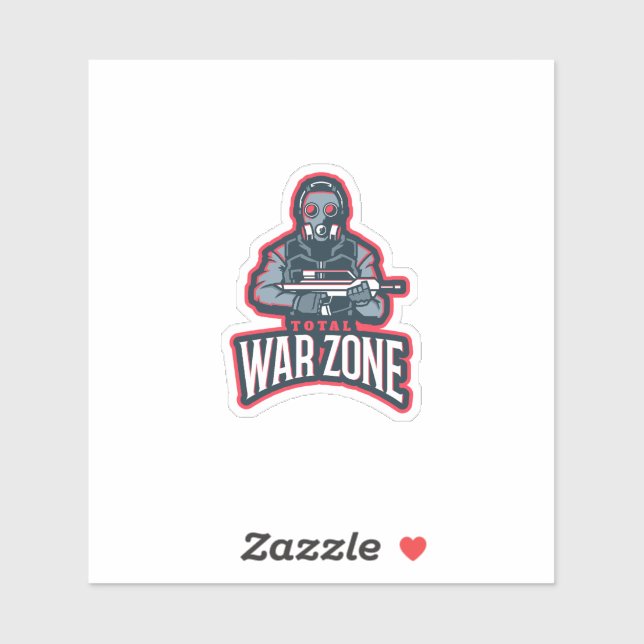 Total Warriors Competitive Gaming Gaming Logo Embl Aufkleber (Blatt)