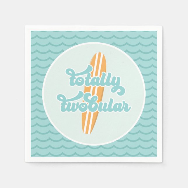 Totale 2. Geburtstag Surfstrand Serviette (Vorderseite)