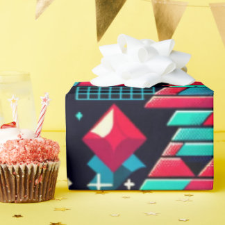 Totale 80er Weihnachtswrapping Paper Geschenkpapier