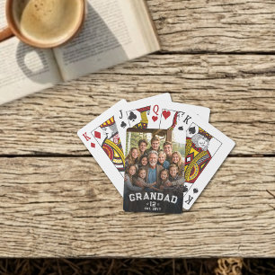 Totale Enkel Foto Varsity Opa Jahr Erbe Spielkarten