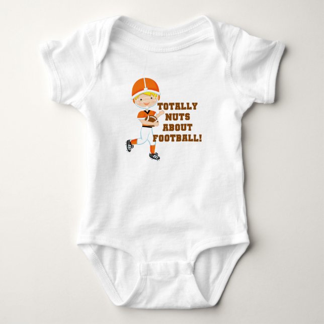 Totale Nüsse über Fußball Baby Strampler (Vorderseite)