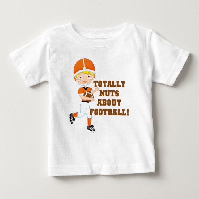 Totale Nüsse über Fußball Baby T-shirt (Vorderseite)