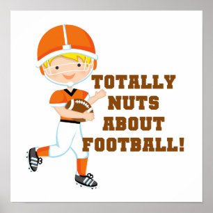 Totale Nüsse über Fußball Poster