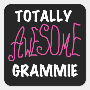 Totale Phantastische Grammie Pink T - Shirt Gesche Quadratischer Aufkleber