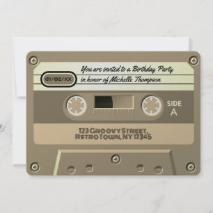 Totale Phantastische Groovy Retro Geburtstagsparty Einladung