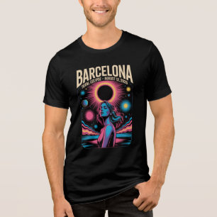 Totale Sonnenfinsternis 12. August 2026 Barcelona Tri-Blend Shirt