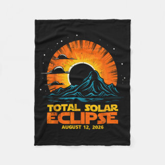 Totale Sonnenfinsternis 12. August 2026 Kunstwerk Fleecedecke