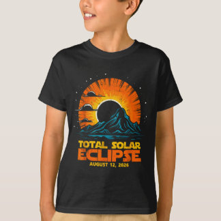 Totale Sonnenfinsternis 12. August 2026 Kunstwerk T-Shirt