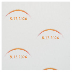totale Sonnenfinsternis 12. August 2026 orange Son Stoff