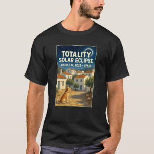 Totale Sonnenfinsternis 12. August 2026 Spanien T- T-Shirt