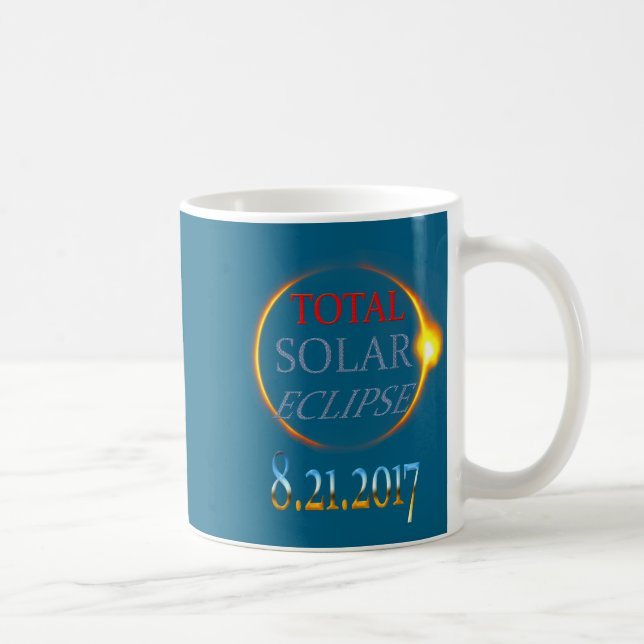 Totale Sonnenfinsternis 2017 Illustration Kaffeetasse (Rechts)