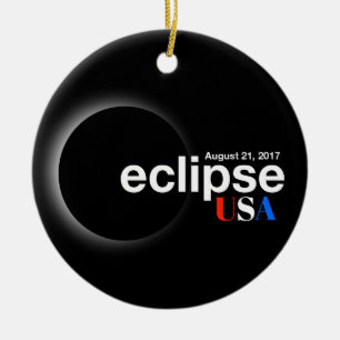Totale Sonnenfinsternis 2017 - USA Keramik Ornament