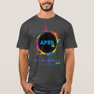 Totale Sonnenfinsternis 2024 Farbige Totalität Ich T-Shirt