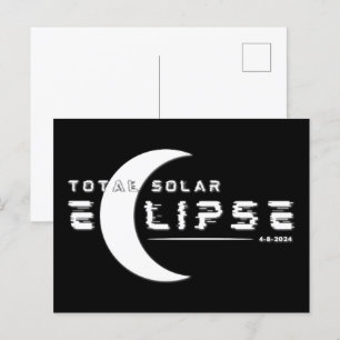 TOTALE SONNENFINSTERNIS 2024 POSTKARTE