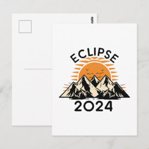 Totale Sonnenfinsternis 2024 Postkarte