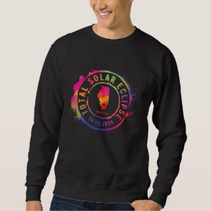 Totale Sonnenfinsternis 2024 USA Illinois Mount Ve Sweatshirt