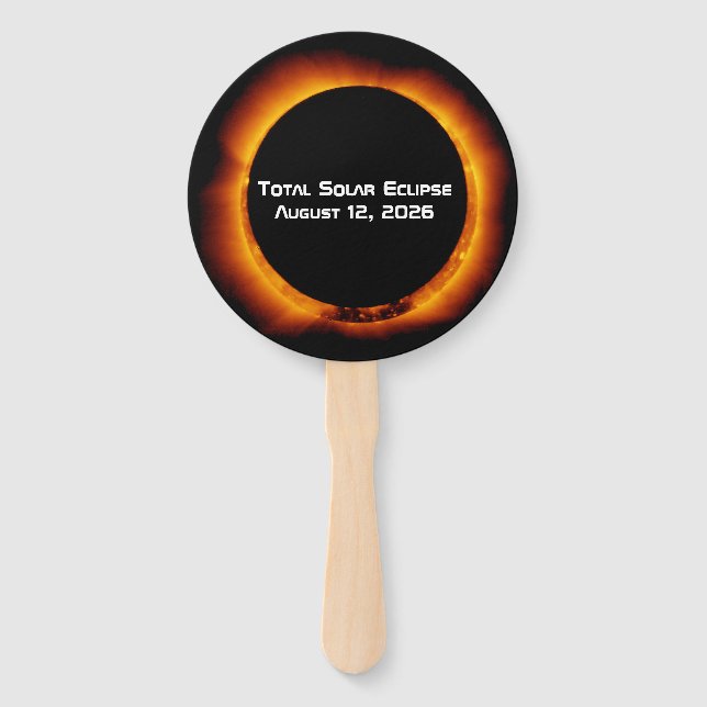 Totale Sonnenfinsternis 2026 Fächer (Vorderseite)