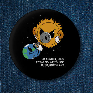 Totale Sonnenfinsternis 2026 Grönland Photobomb Button
