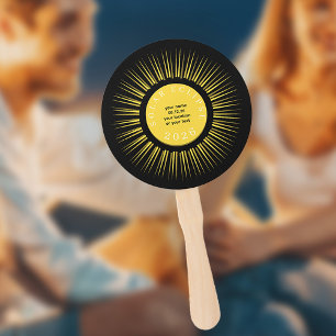 Totale Sonnenfinsternis 2026 Ihr Text personalisie Fächer