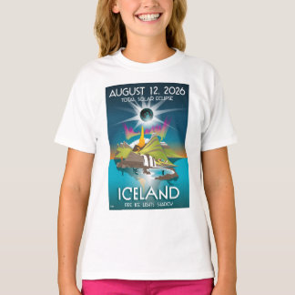 Totale Sonnenfinsternis 2026 in Island - T-Shirt